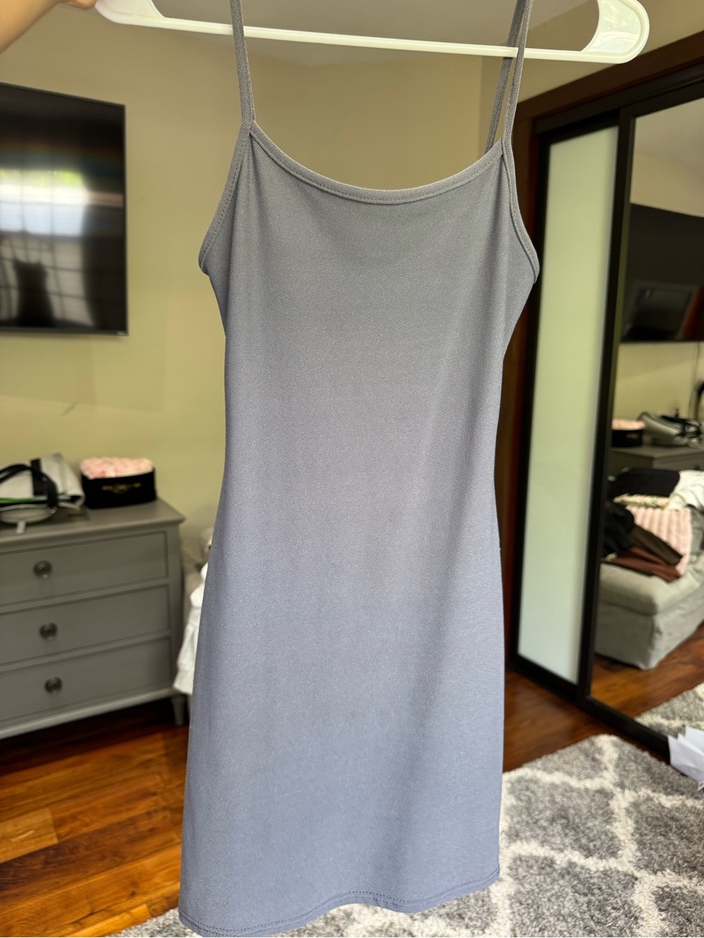 Sleek Grey Bodycon Dress